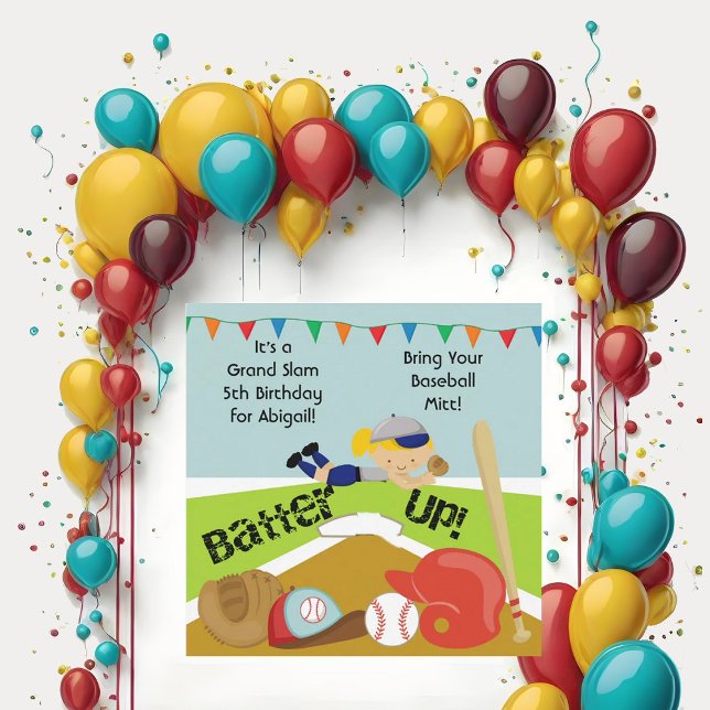 Convite de Aniversário de Bola Loura Personalizada (Criador carregado)