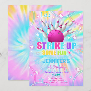 Convite de Aniversário de Boliche Editável