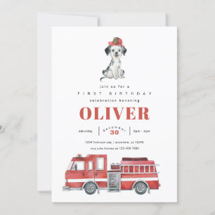 Convite de aniversário de Bombeiro