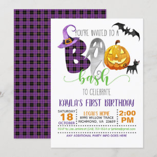 Convite de Aniversário de Boo Bash