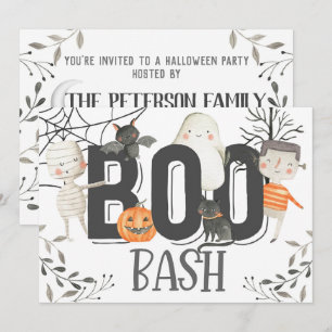 Convite de aniversário de Boo Bash Ghost Halloween
