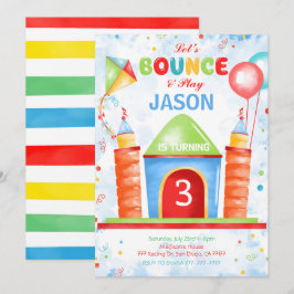 Convite de Aniversário de Bounce de Menino