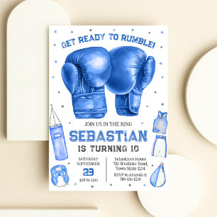 Convite de Aniversário de Boxe Prepare-se Para a B