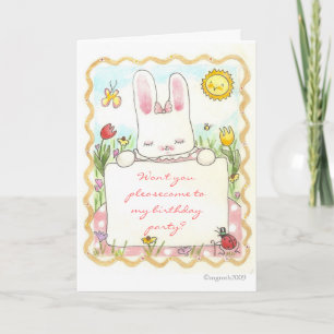 convite de aniversário de bunny