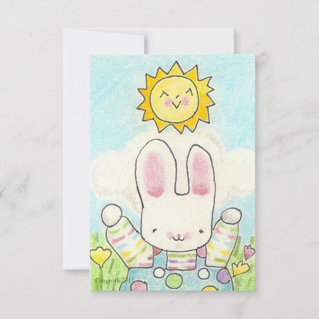 convite de aniversário de bunny (Frente)