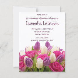 Convite de Aniversário de Buquê Floral Editável