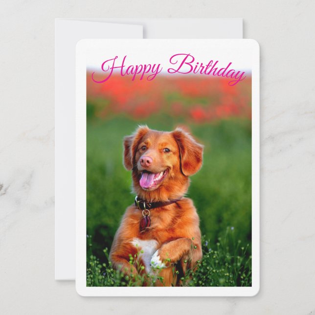 Convite de Aniversário de Cachorrinho Fofinho  (Frente)