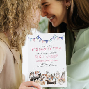 Convite de Aniversário de Cachorrinho Hora da Fest