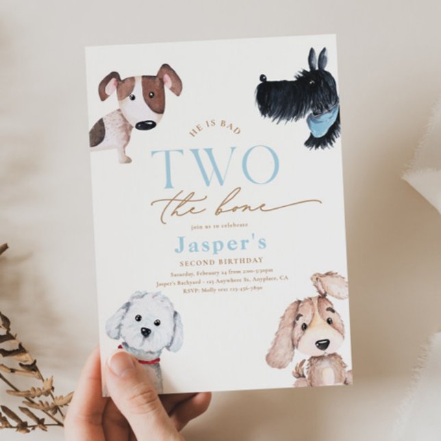 Convite de Aniversário de Cachorrinho Mau ATÉ os O (Criador carregado)