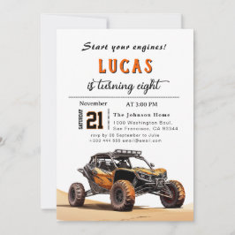 Convite de aniversário de caminhões