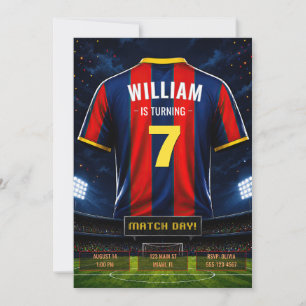 Convite de Aniversário de Camisa de Futebol