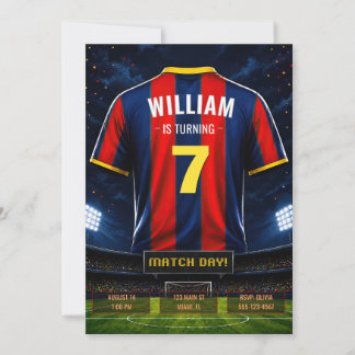 Convite de Aniversário de Camisa de Futebol