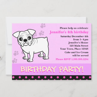 Convite de aniversário De Cãozinho