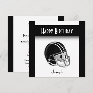 Convite de aniversário de Capacete de Futebol