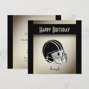 Convite de aniversário de Capacete de Futebol