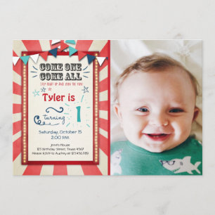 Convite de aniversário de carnaval Big Top