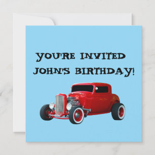CONVITE DE ANIVERSÁRIO DE CARRO CLÁSSICO