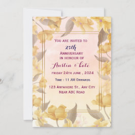 Convite de Aniversário de Casamento