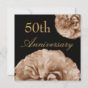 Convite de Aniversário de Casamento 50 anos ROSAS