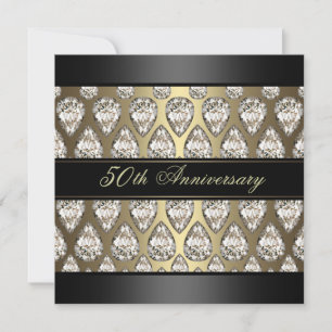 Convite de Aniversário de Casamento com Design de 
