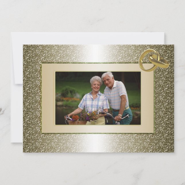 Convite de Aniversário de Casamento com Foto Perso (Frente)