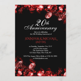 Convite de Aniversário de Casamento com Lindo Diam