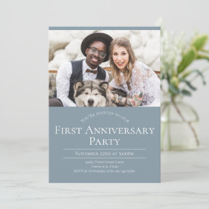 Convite de Aniversário de Casamento de 1 Ano com F