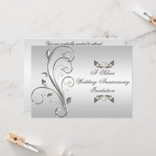 Convite de Aniversário de Casamento de 25 Anos