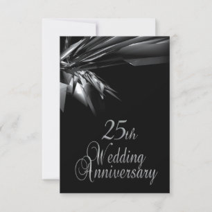 Convite de Aniversário de Casamento de 25 Anos com