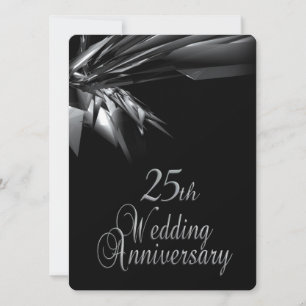 Convite de Aniversário de Casamento de 25 anos com