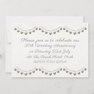 convite de aniversario de casamento de 30 anos com