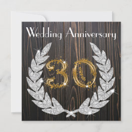 Convite de Aniversário de Casamento de 30 Anos Dia