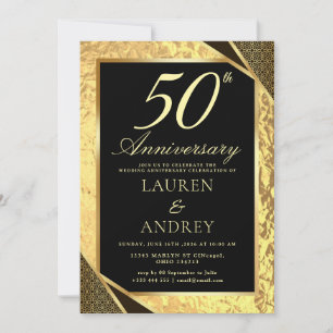 Convite de Aniversário de Casamento de 50 Anos
