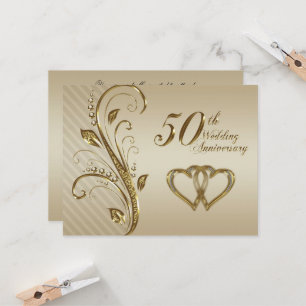 Convite de Aniversário de Casamento de 50 Anos