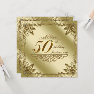 Convite de Aniversário de Casamento de 50 anos