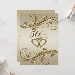 Convite de Aniversário de Casamento de 50 Anos
