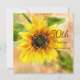 Convite de Aniversário de Casamento de 50 anos com