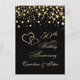Convite de Aniversário de Casamento de 50 anos com