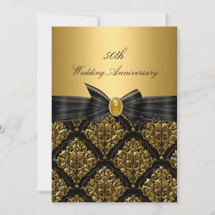 Convite de Aniversário de Casamento de 50 anos Dam