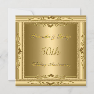 Convite de Aniversário de Casamento de 50 anos de 