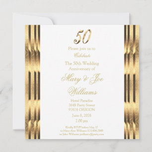 Convite de Aniversário de Casamento de 50 anos Ele