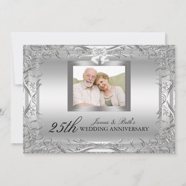 Convite de Aniversário de Casamento de 50 anos em  (Frente)