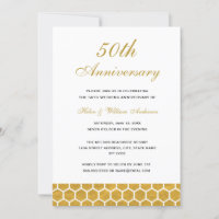 Convite de Aniversário de Casamento de 50 anos Gol