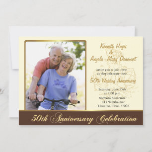Convite de aniversário de casamento de 50 anos - r