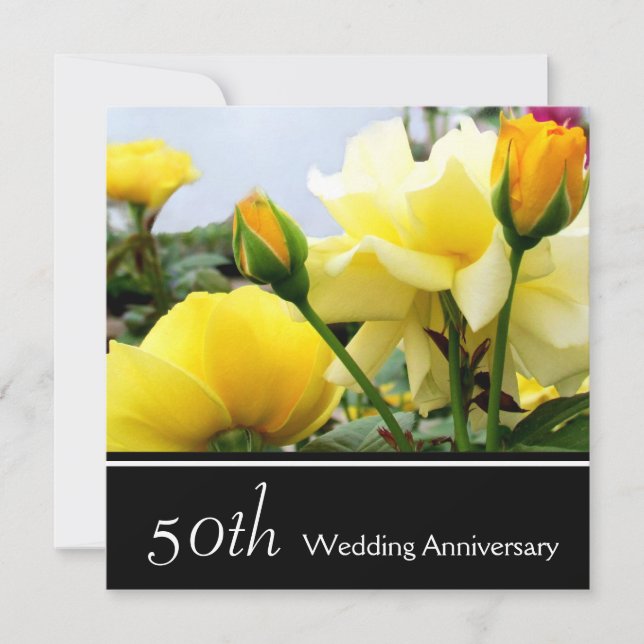 Convite de Aniversário de Casamento de 50 anos Tea (Frente)