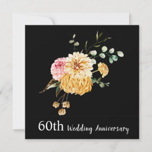 Convite de Aniversário de Casamento de 60 anos com