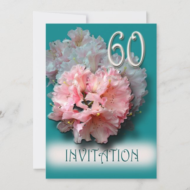 Convite de aniversário de casamento de 60 anos com (Frente)
