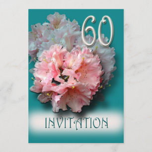 Convite de aniversário de casamento de 60 anos com