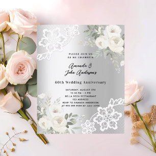 Convite de aniversário de casamento de 60 anos pra