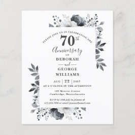 Convite de Aniversário de Casamento de 70 Anos com